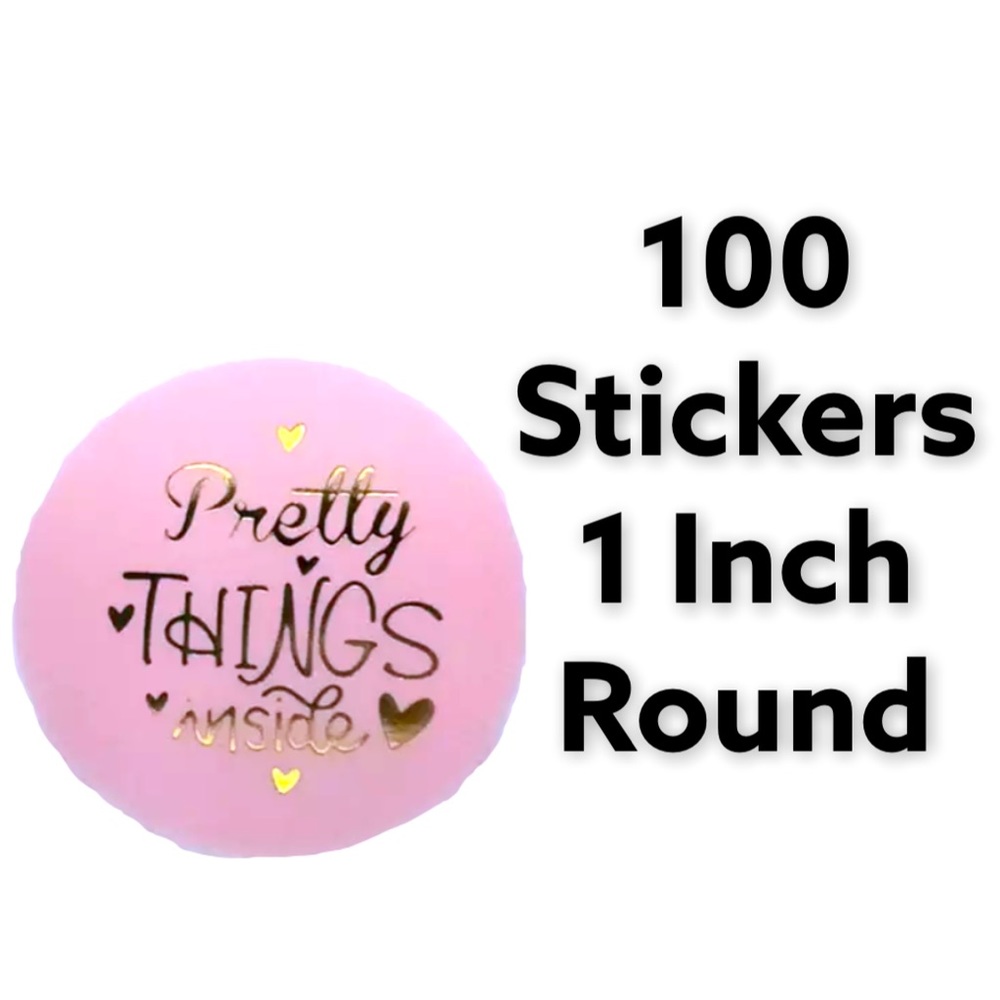 ( 100 Thank You Stickers Pack 1” Round PRICE IS FIRM ) - Picture 1 of 3